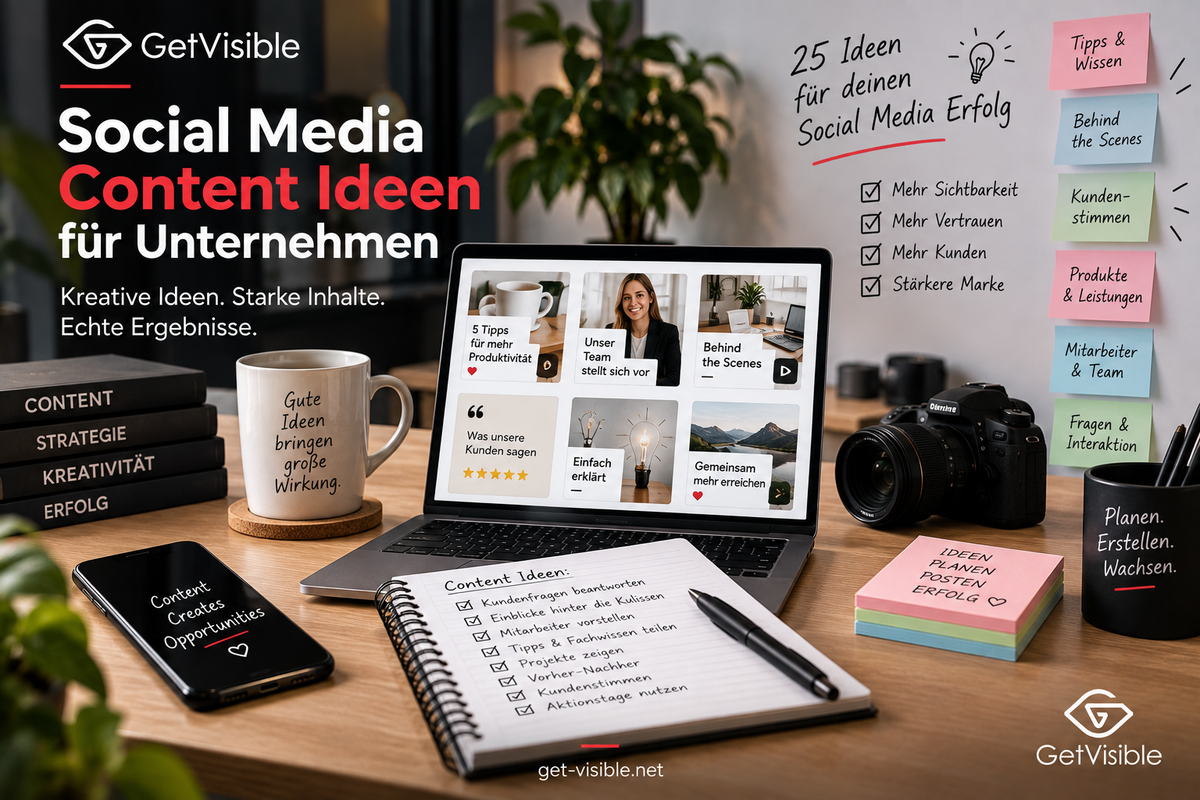 25 Social Media Content Ideen für Unternehmen